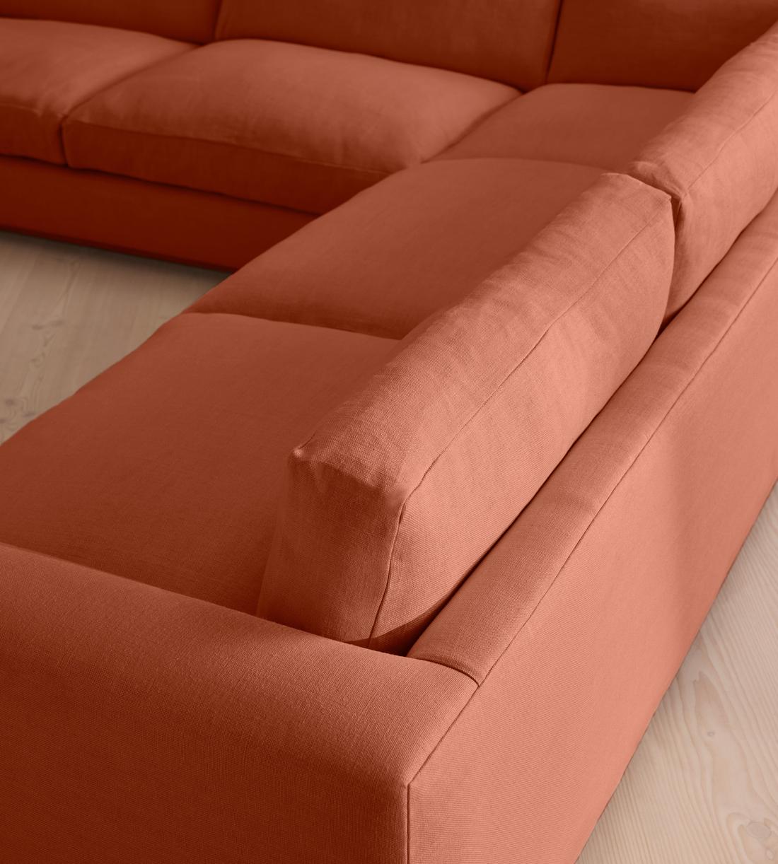 Mossley Corner Sofa - Linen - Antique Rose - US - Images - Image 4