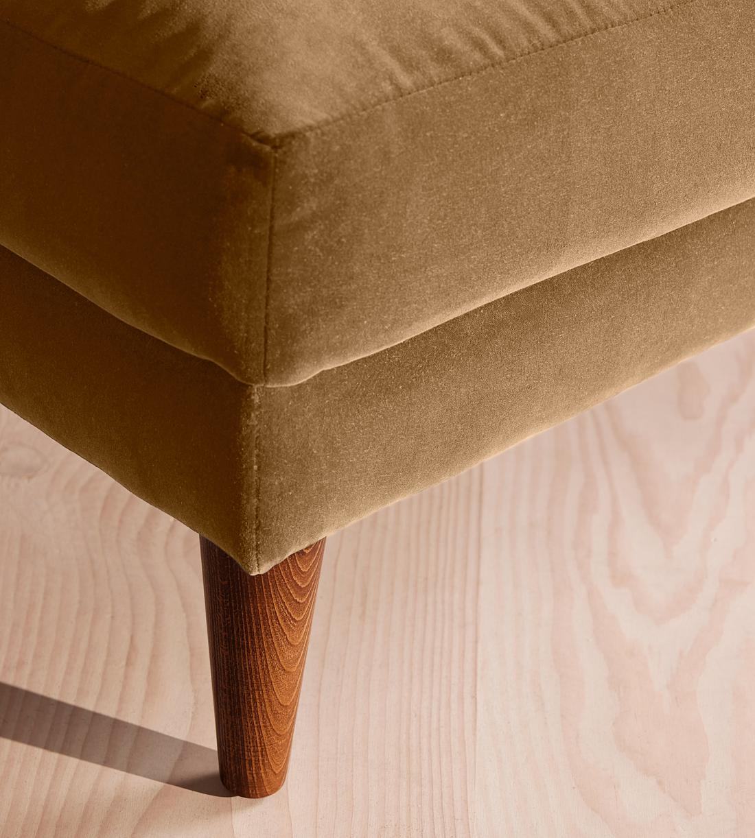 Reya Ottoman - Velvet - Camel - Images - Image 3