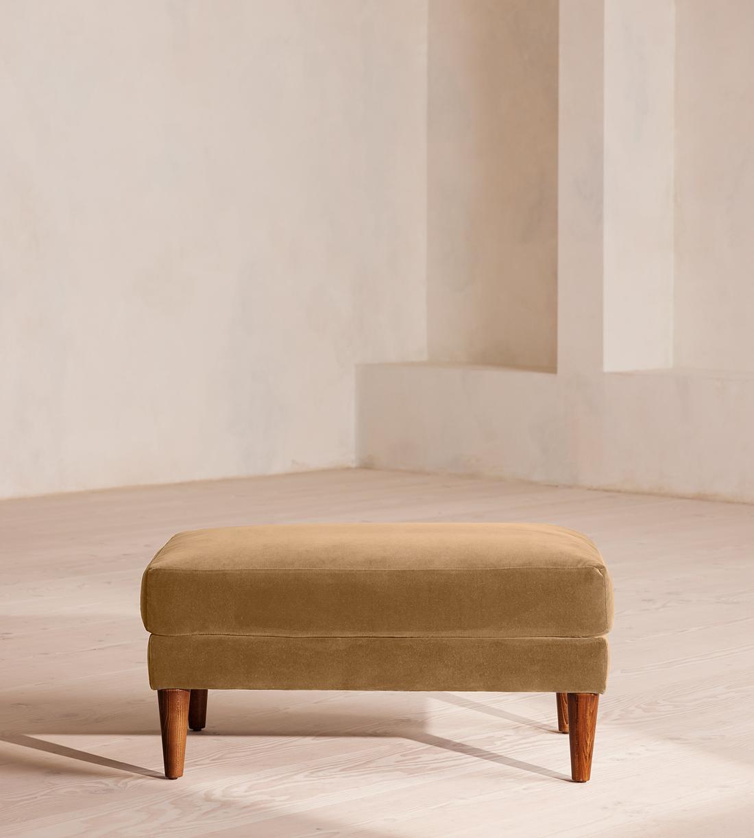 Reya Ottoman - Velvet - Camel - Listing - Image 1