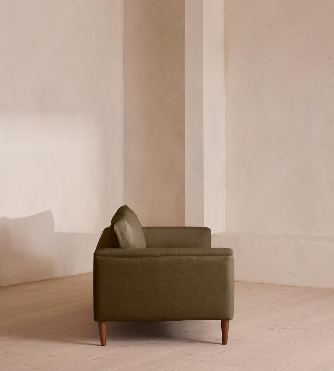 Reya Three Seater Sofa - Linen - Olive - US - Images - Image 3