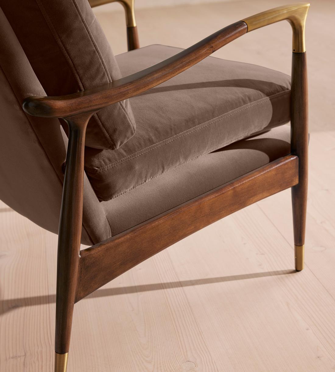 Theodore Armchair - Velvet - Taupe - US - Images - Image 5