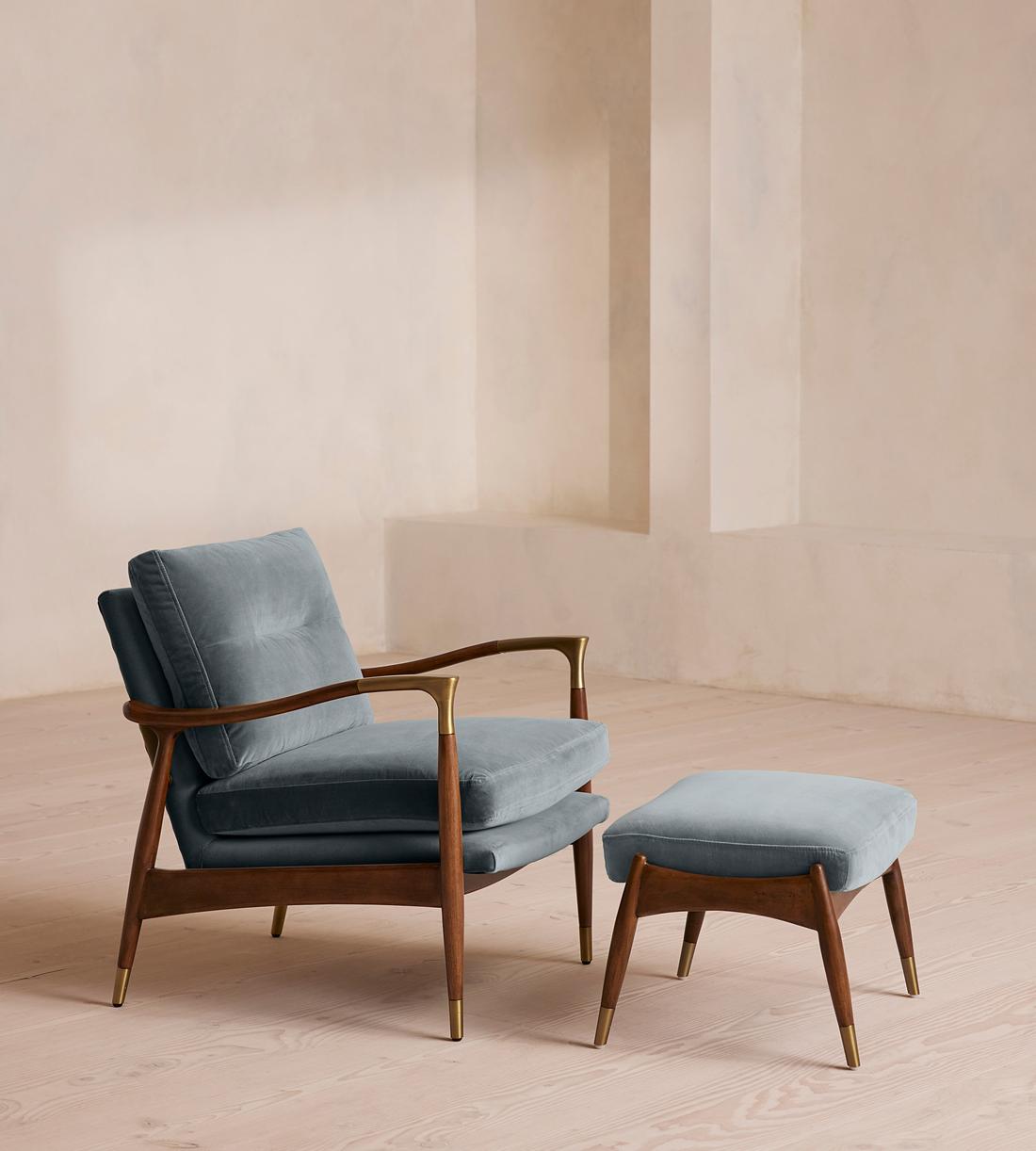 Theodore Armchair - Velvet - Grey Blue - US - Images - Image 7