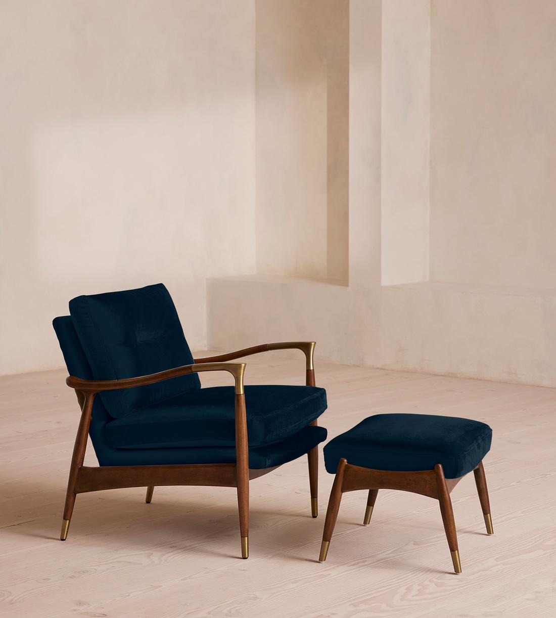 Theodore Armchair - Velvet - Royal Blue - US - Images - Image 3