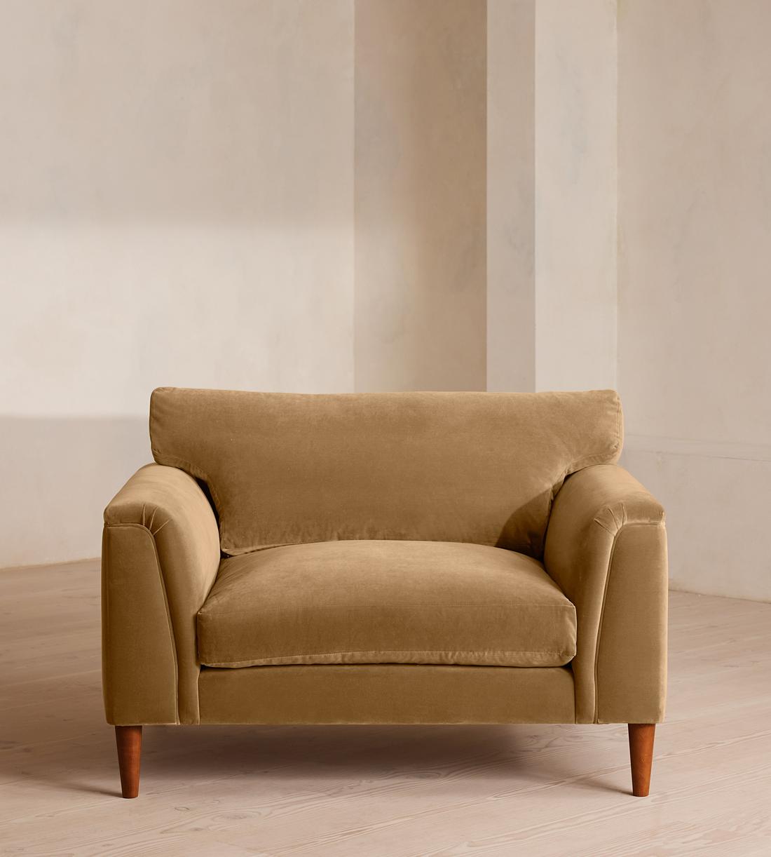 Reya Loveseat - Velvet - Camel - Listing - Image 2