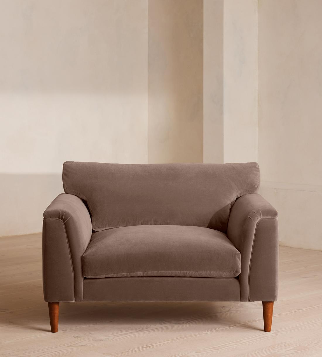 Reya Loveseat - Velvet - Taupe - Listing - Image 2