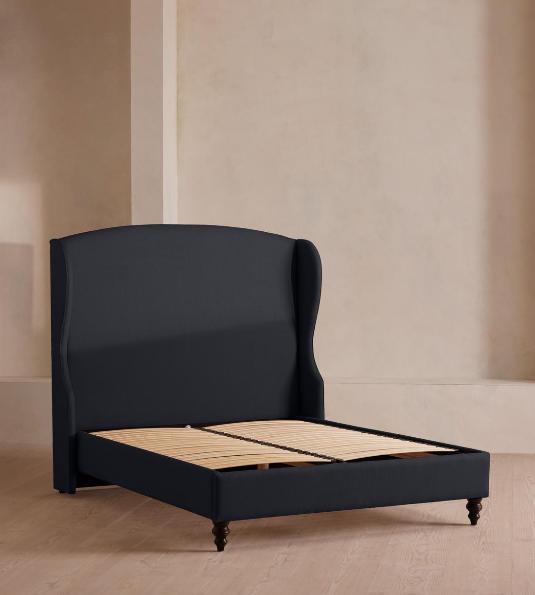 Rivas Bed - King - Linen - Indigo - Images - Image 3