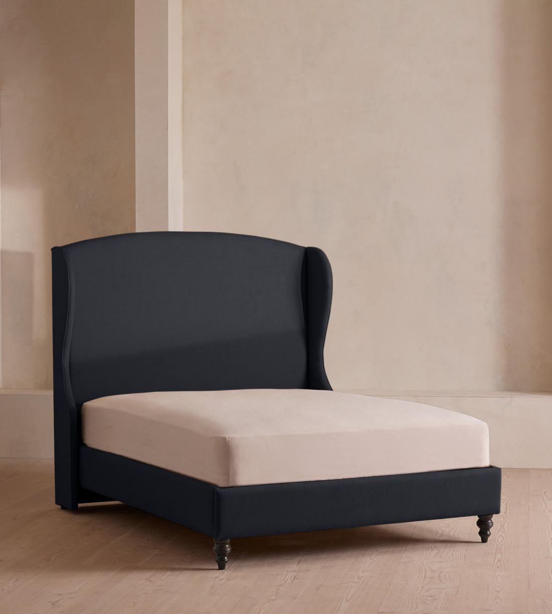 Rivas Bed - King - Linen - Indigo - Listing - Image 1