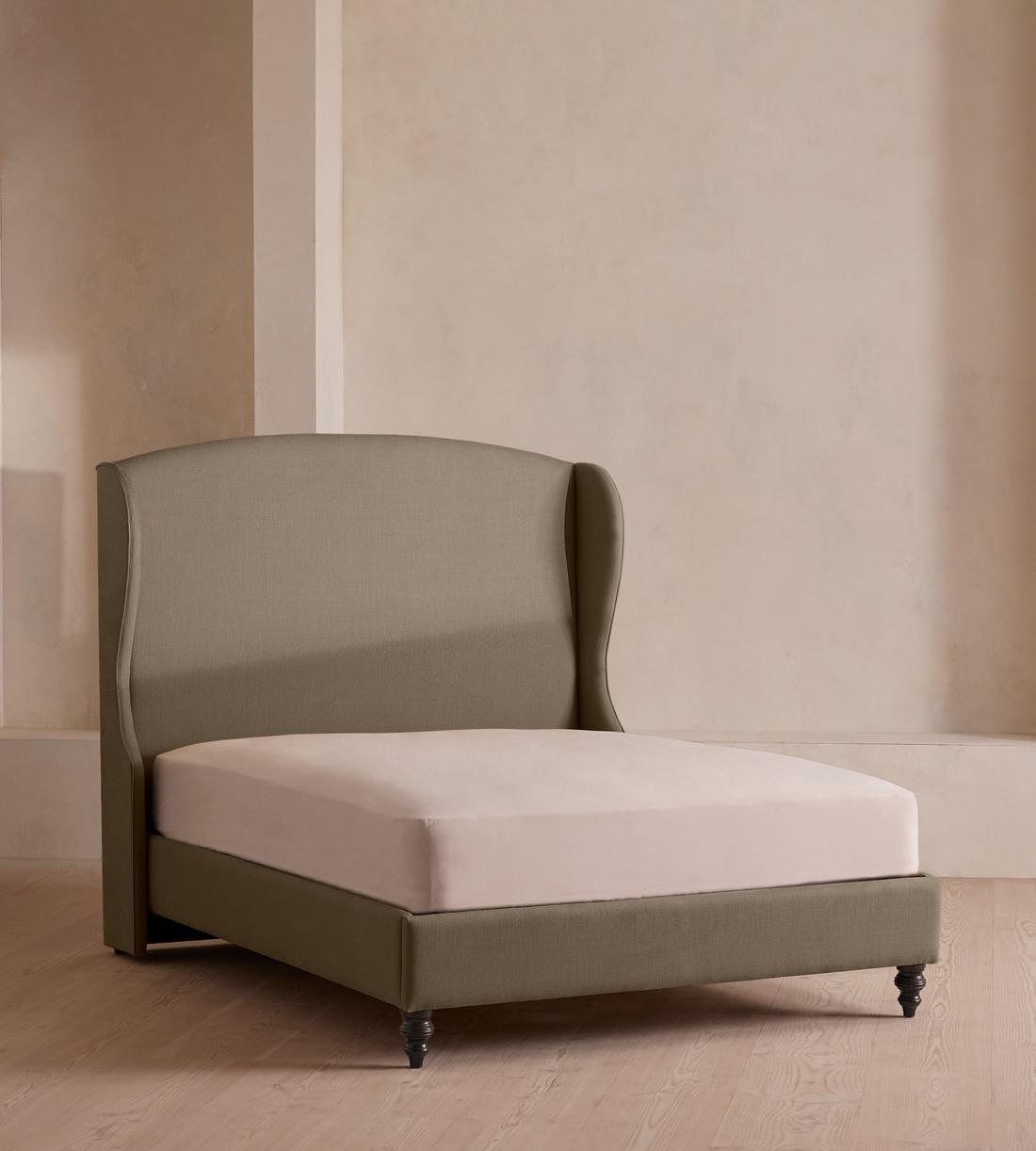 Rivas Bed - Queen - Linen - Sage - US - Listing - Image 1