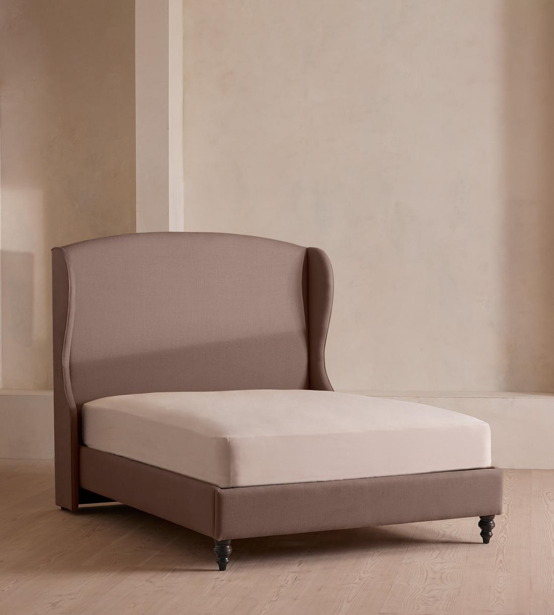 Rivas Bed - King - Linen - Mushroom - Listing - Image 1