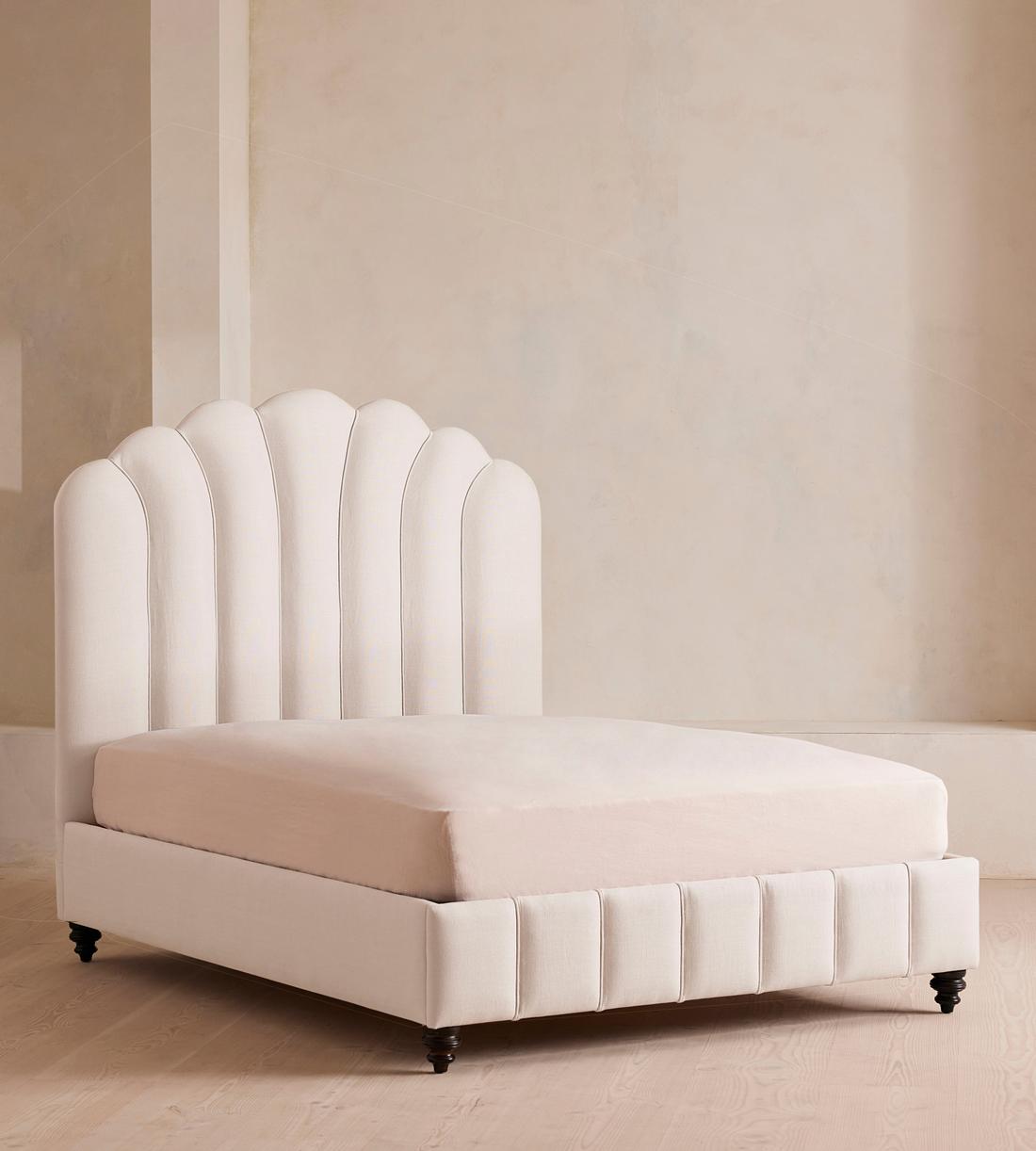 Manette Bed - King - Linen - Bisque - US - Listing - Image 1