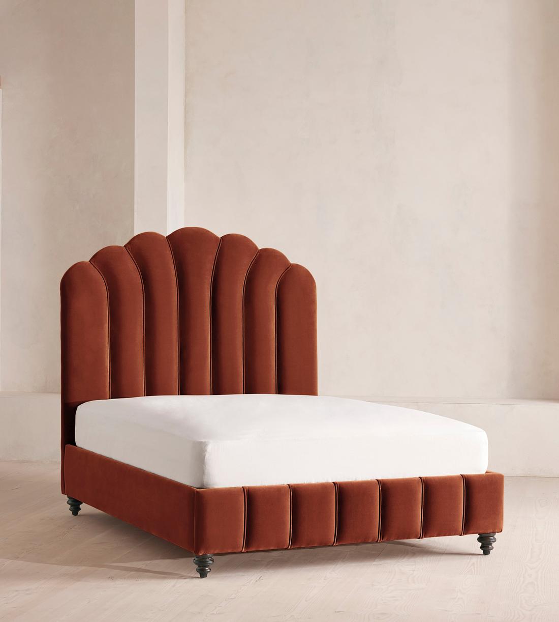 Manette Bed - King - Velvet Rust - Listing - Image 1