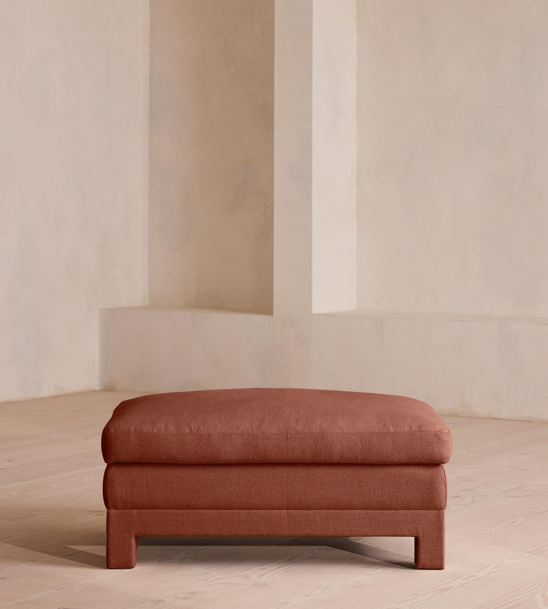 Ashford Ottoman - Linen - Sienna - Listing - Image 1