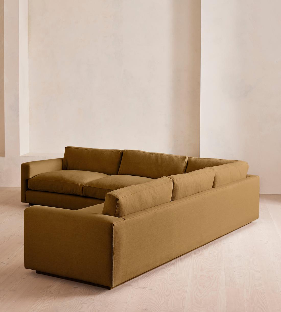 Mossley Corner Sofa - Linen - Ochre - US - Images - Image 4