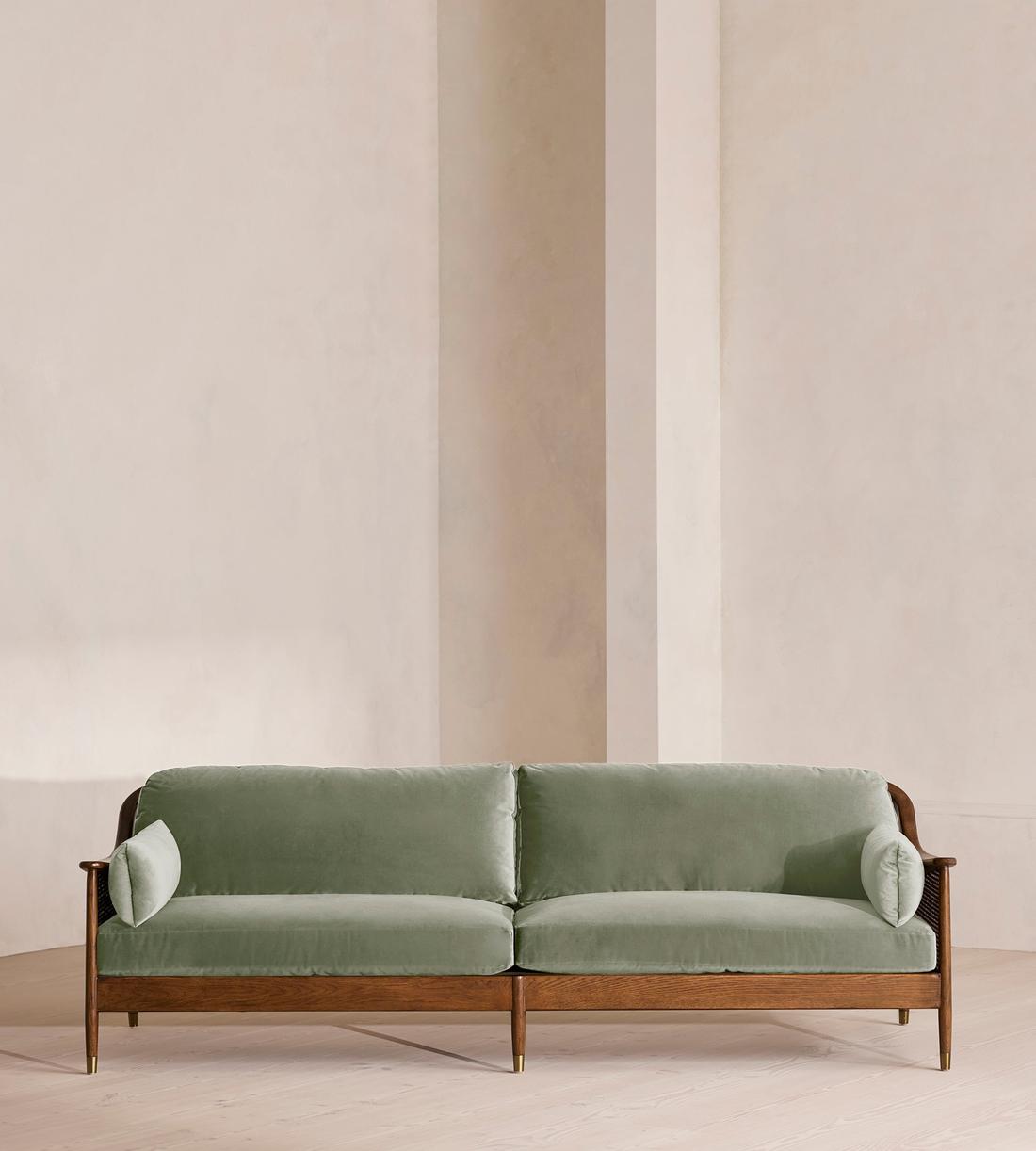 Atlanta Four Seater Sofa - Velvet - Seafoam - US - Listing - Image 2
