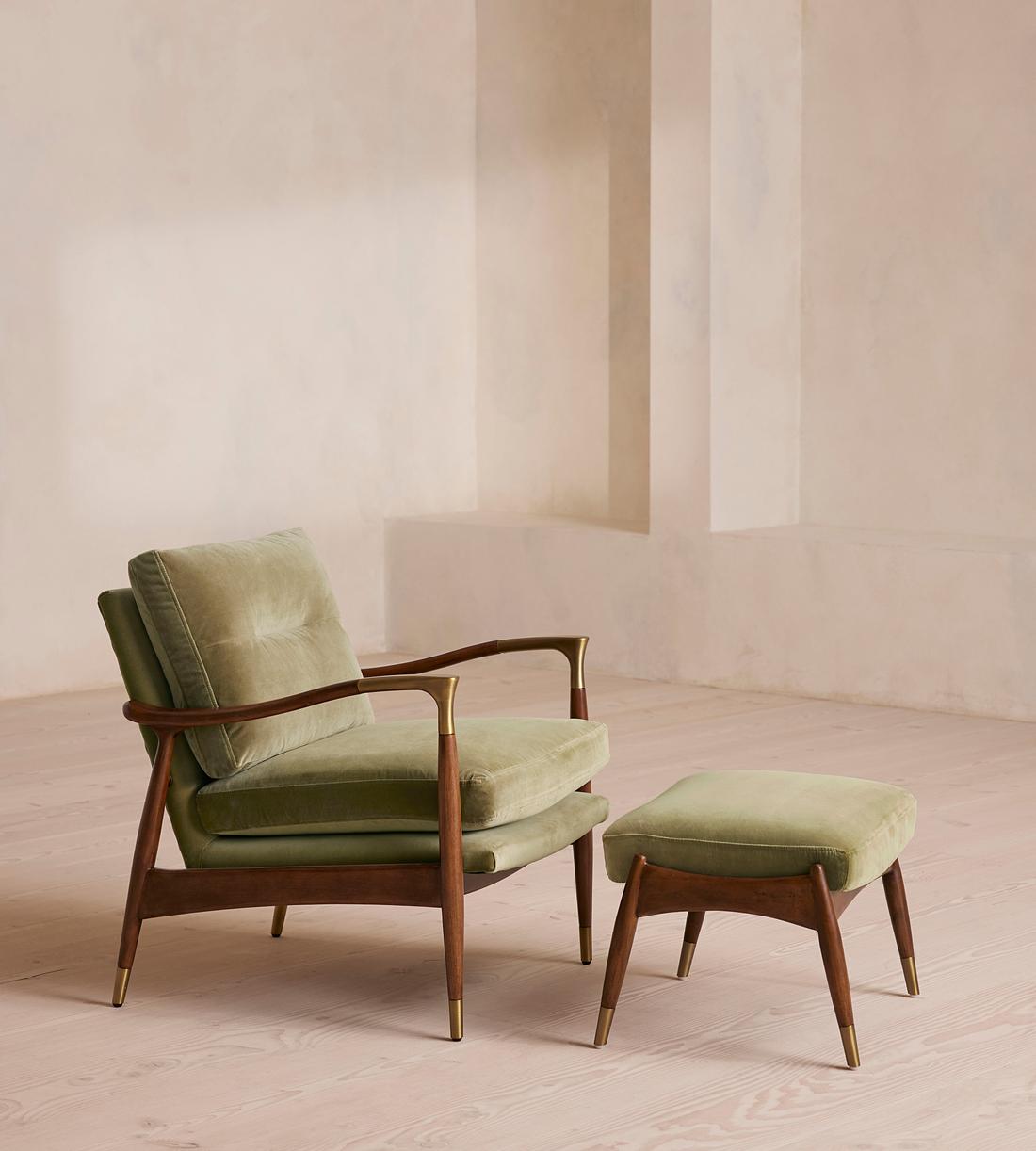 Theodore Armchair - Velvet - Lichen - Images - Image 5