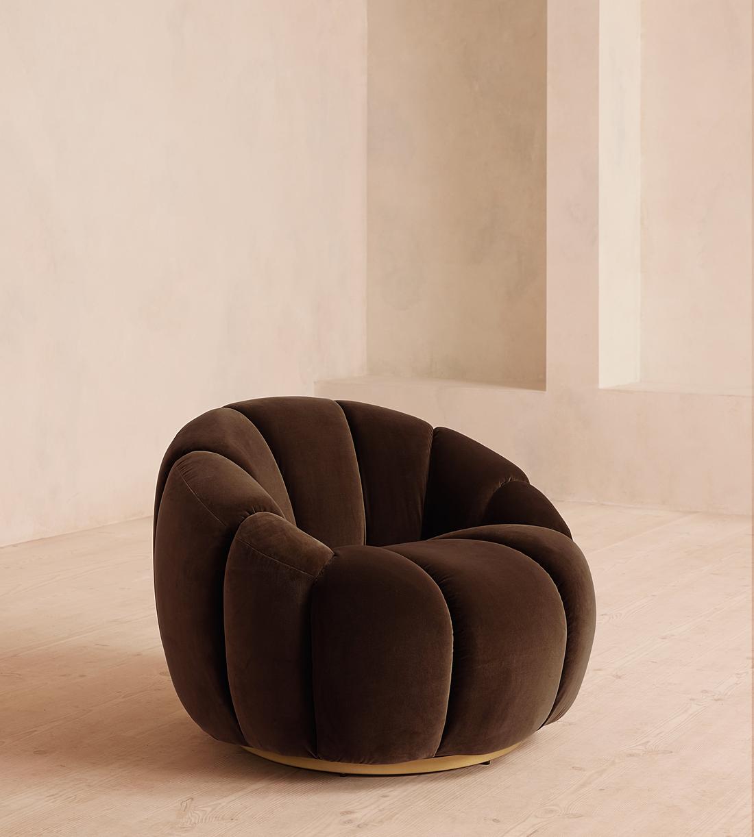 Garret Armchair - Velvet - Chocolate Brown - Listing - Image 2