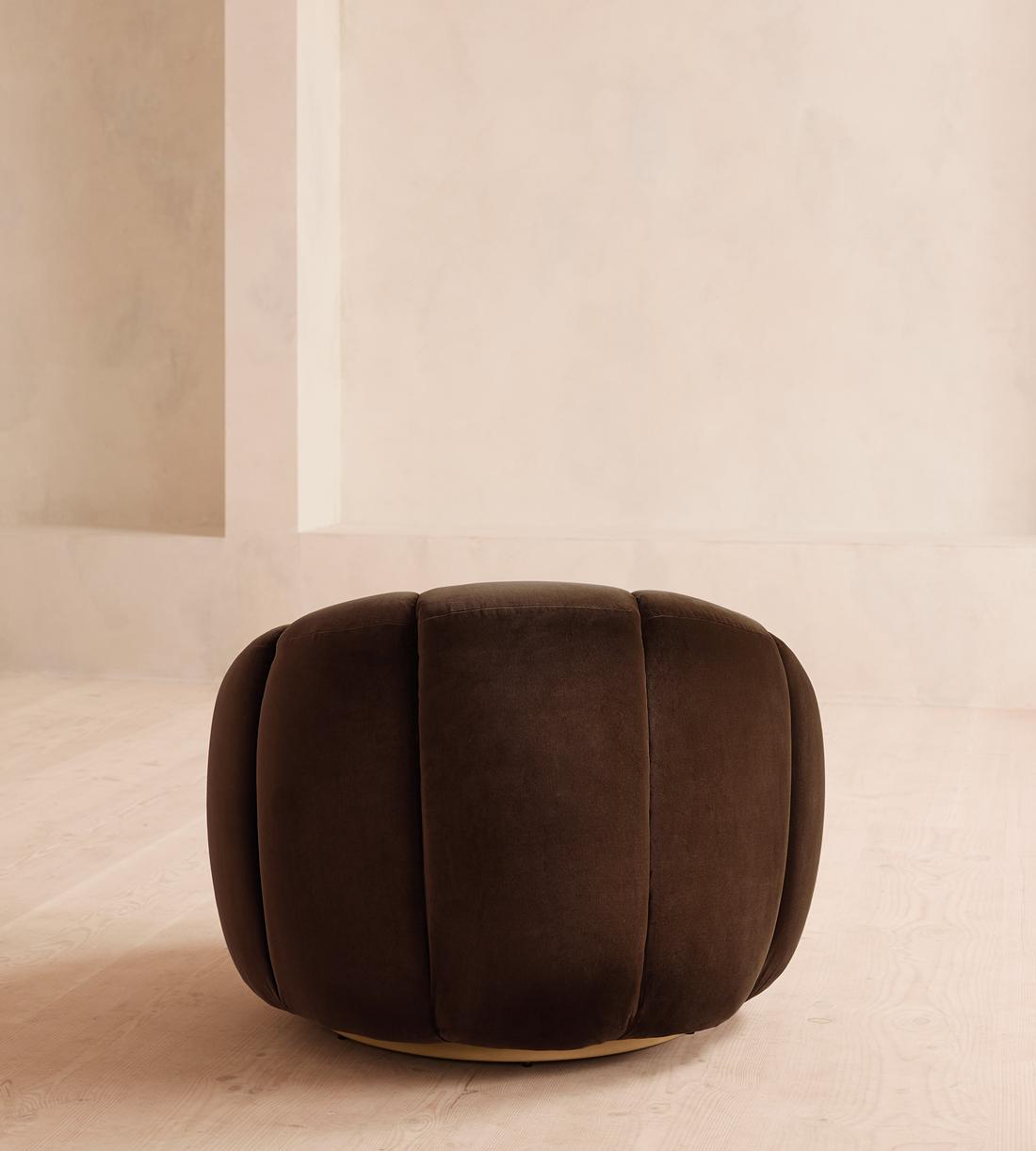 Garret Armchair - Velvet - Chocolate Brown - Images - Image 5