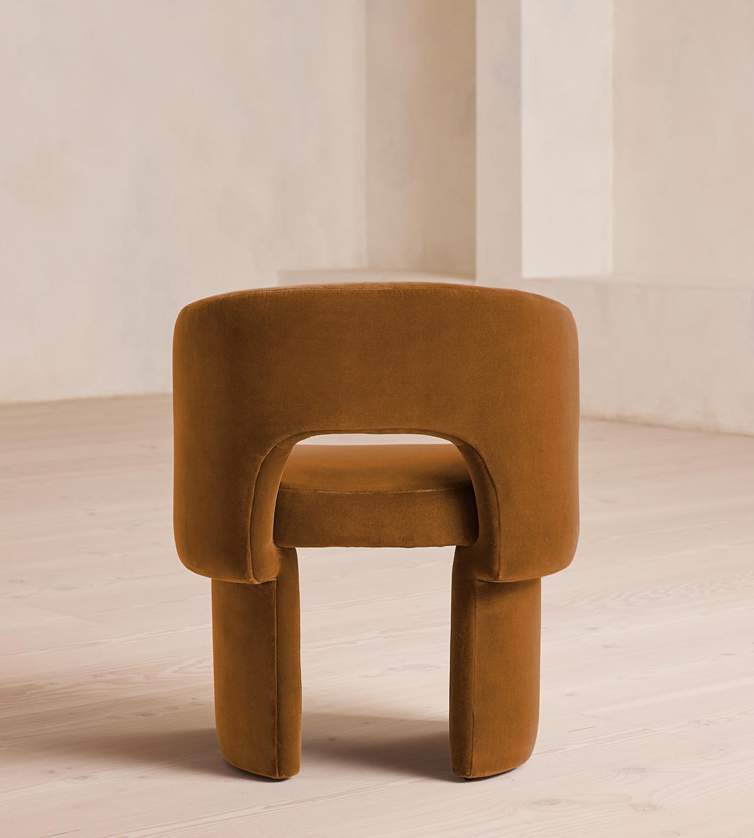 Morrell Dining Chair - Velvet - Mustard - Images - Image 4