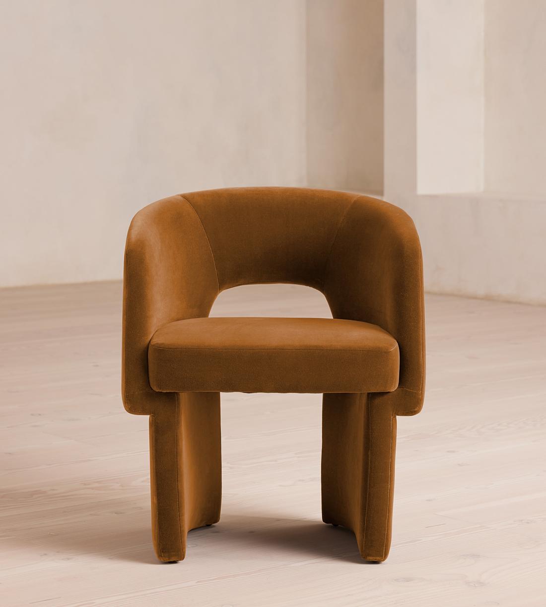Morrell Dining Chair - Velvet - Mustard - Listing - Image 2