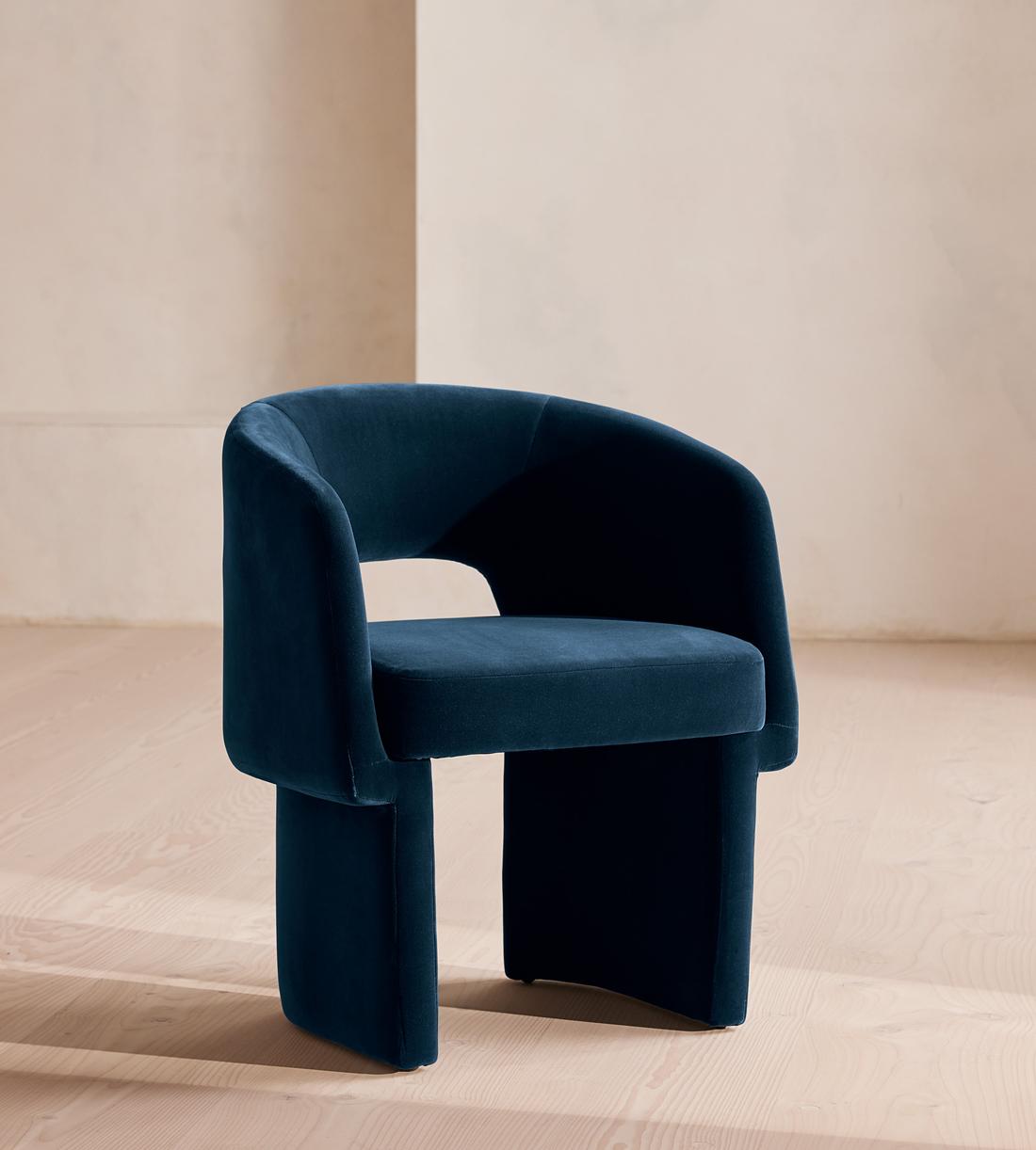 Morrell Dining Chair - Velvet - Royal Blue - Listing - Image 1