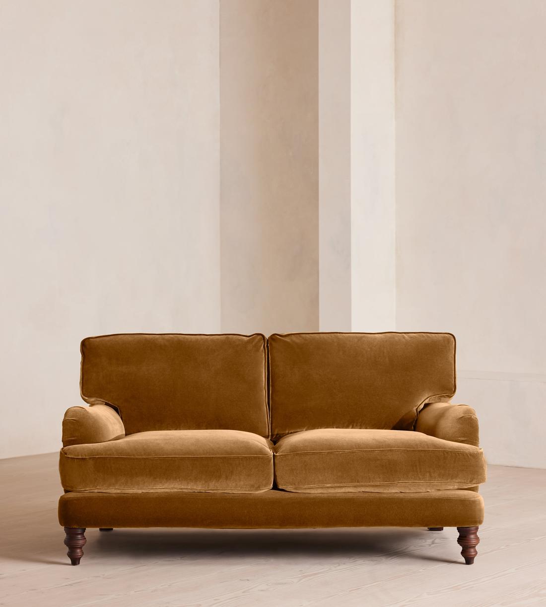 Arundel Two Seater Sofa - Velvet - Mustard - Lifestyle - Image 2