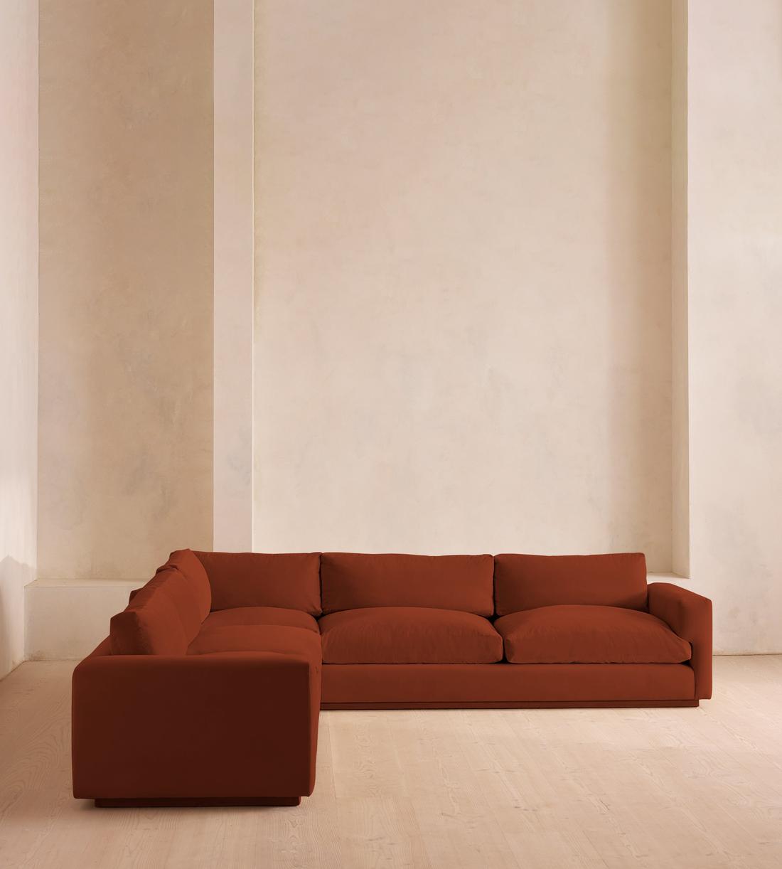 Mossley Corner Sofa - Velvet - Rust  - US - Lifestyle - Image 3