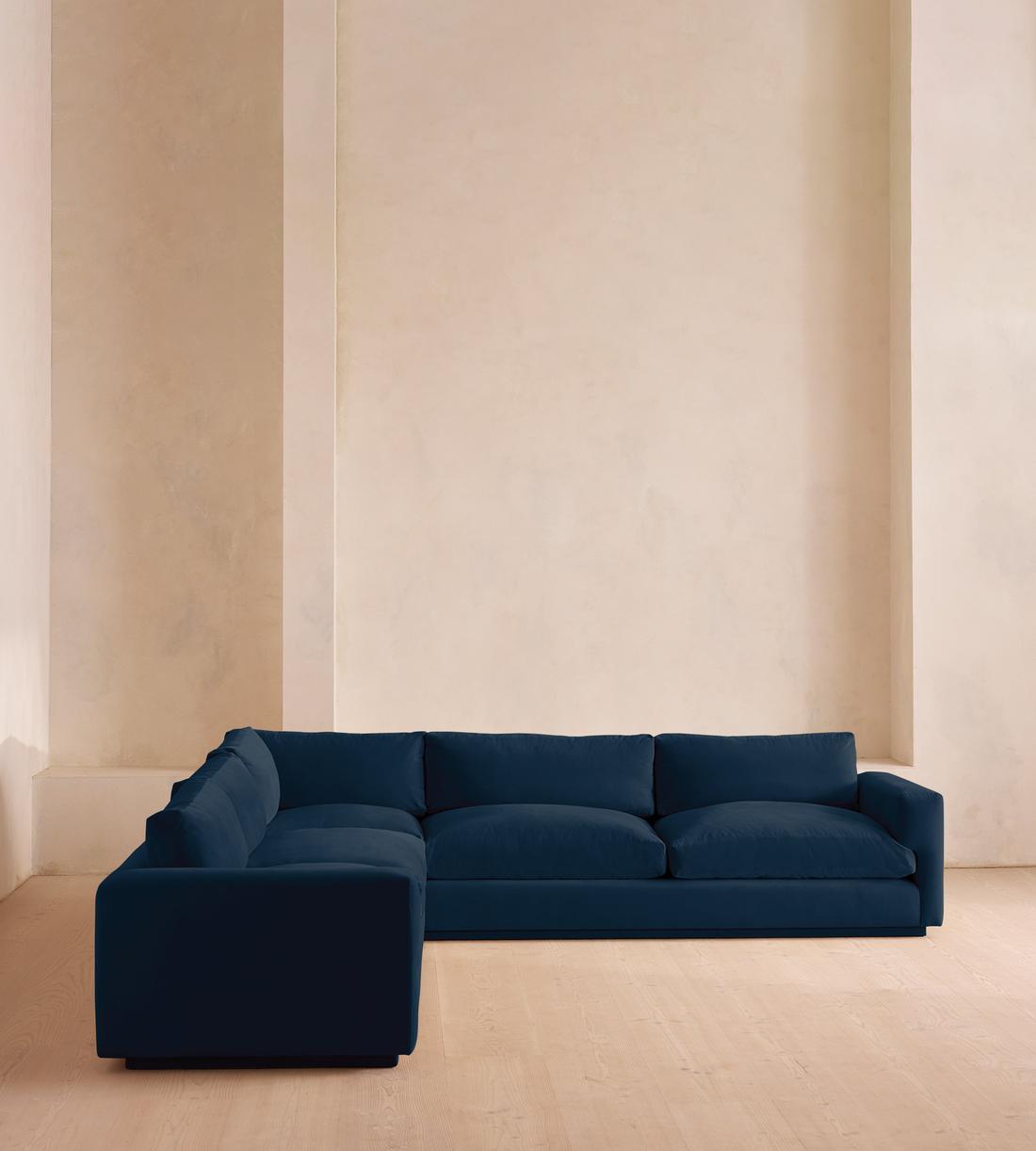 Mossley Corner Sofa - Velvet - Royal Blue  - US - Lifestyle - Image 2