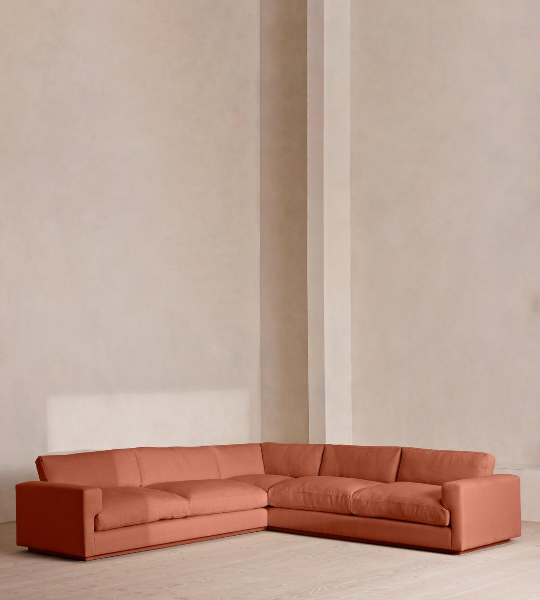 Mossley Corner Sofa - Linen - Antique Rose - US - Listing - Image 1