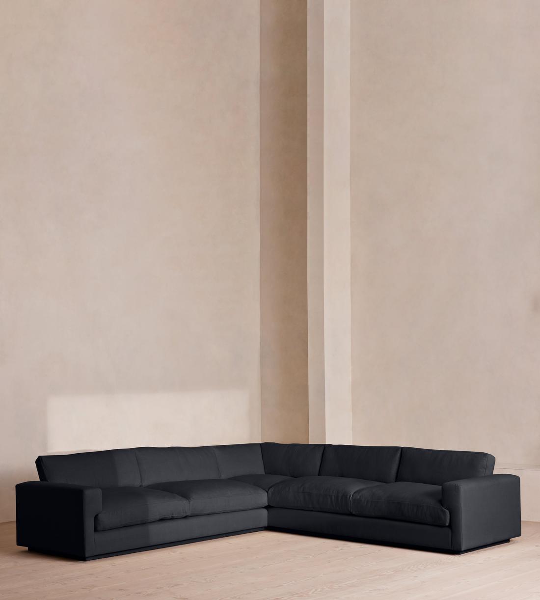 Mossley Corner Sofa - Linen - Indigo - US - Listing - Image 1