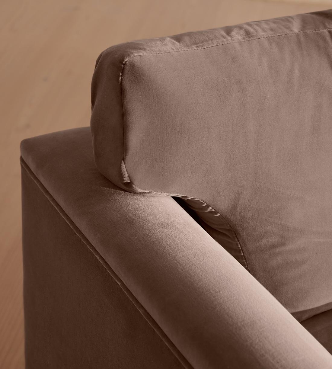 Reya Chaise-end Sofa - Velvet - Taupe - Images - Image 5