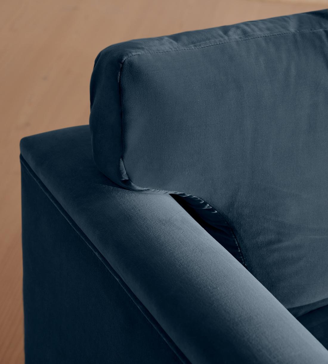Reya Chaise-end Sofa - Velvet - Royal Blue - Images - Image 5