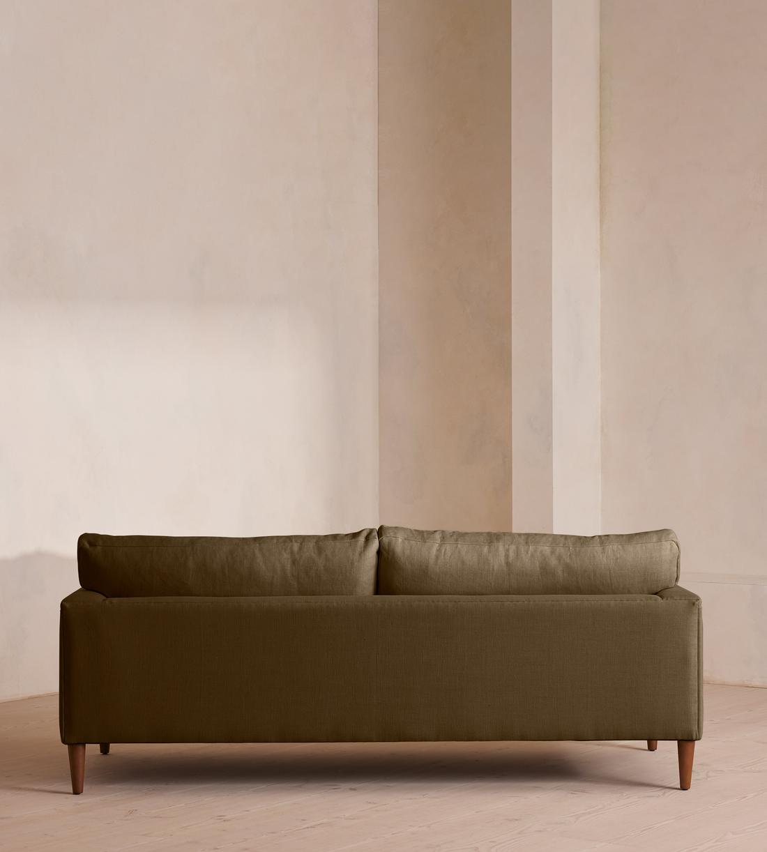 Reya Three Seater Sofa - Linen - Olive - US - Images - Image 4