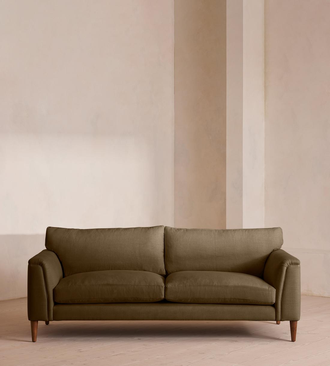 Reya Three Seater Sofa - Linen - Olive - US - Listing - Image 2