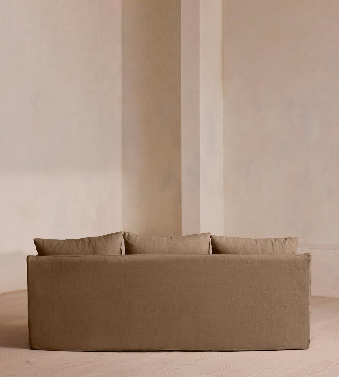 Roma Three Seater Sofa - Linen - Ochre - US - Images - Image 4