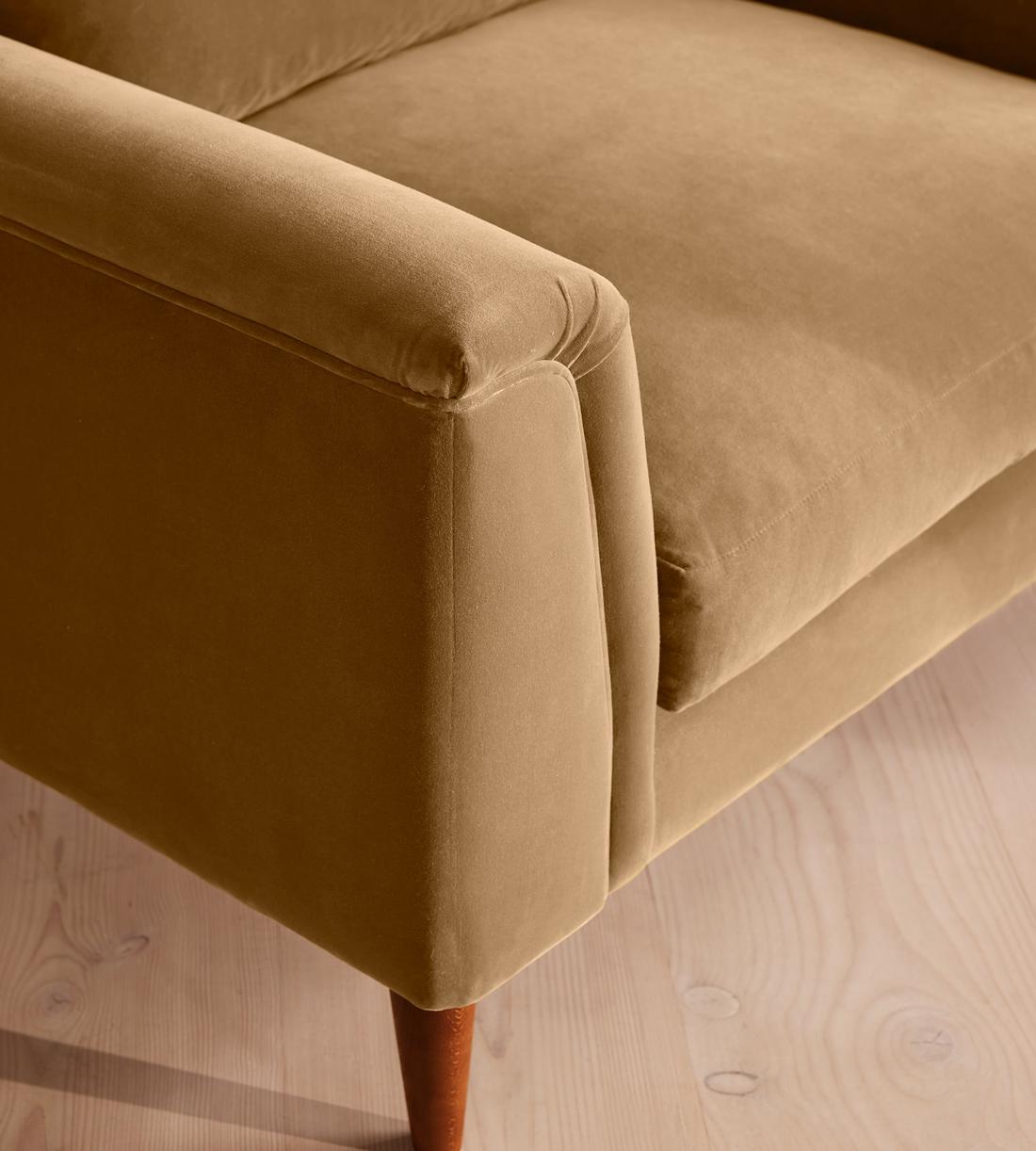 Reya Loveseat - Velvet - Camel - Images - Image 5