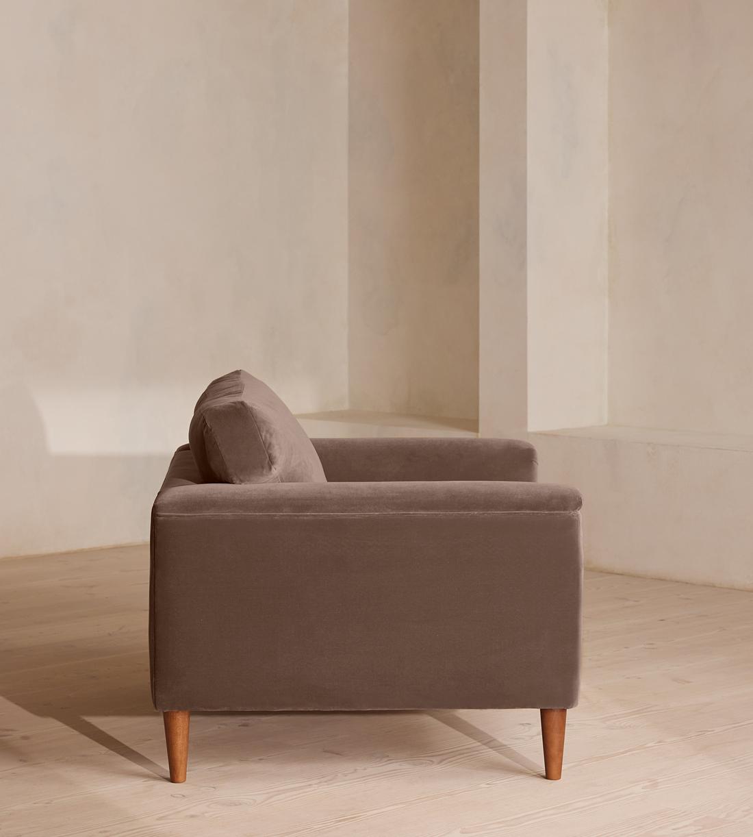 Reya Loveseat - Velvet - Taupe - Images - Image 3