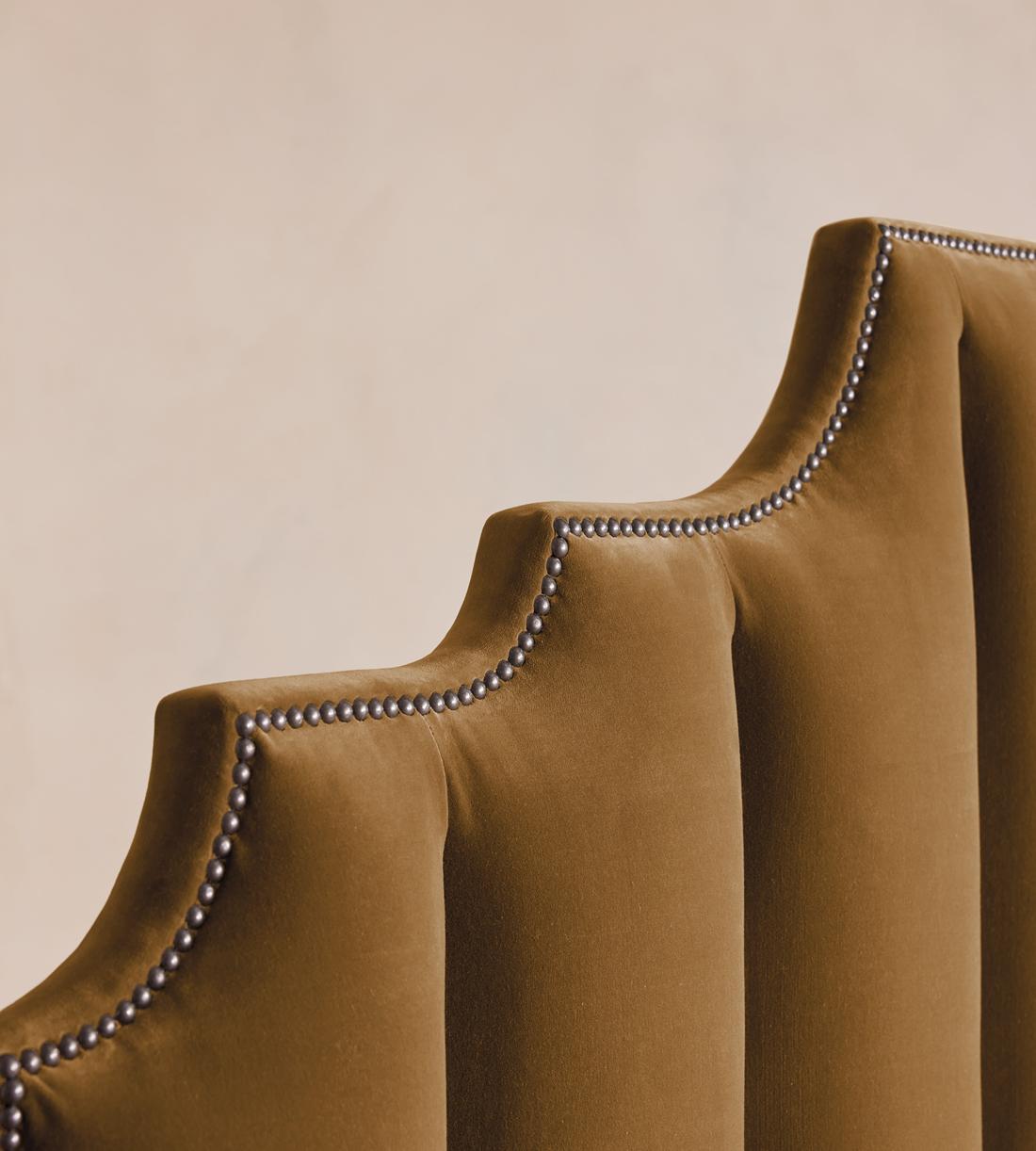 Gerrard Bed - King - Velvet - Mustard - US - Images - Image 4