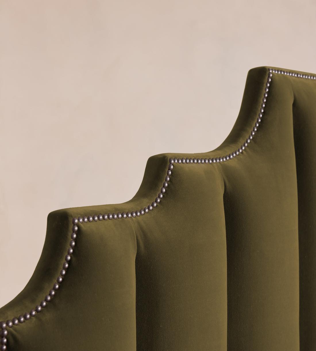 Gerrard Bed - King - Velvet - Olive - US - Images - Image 4