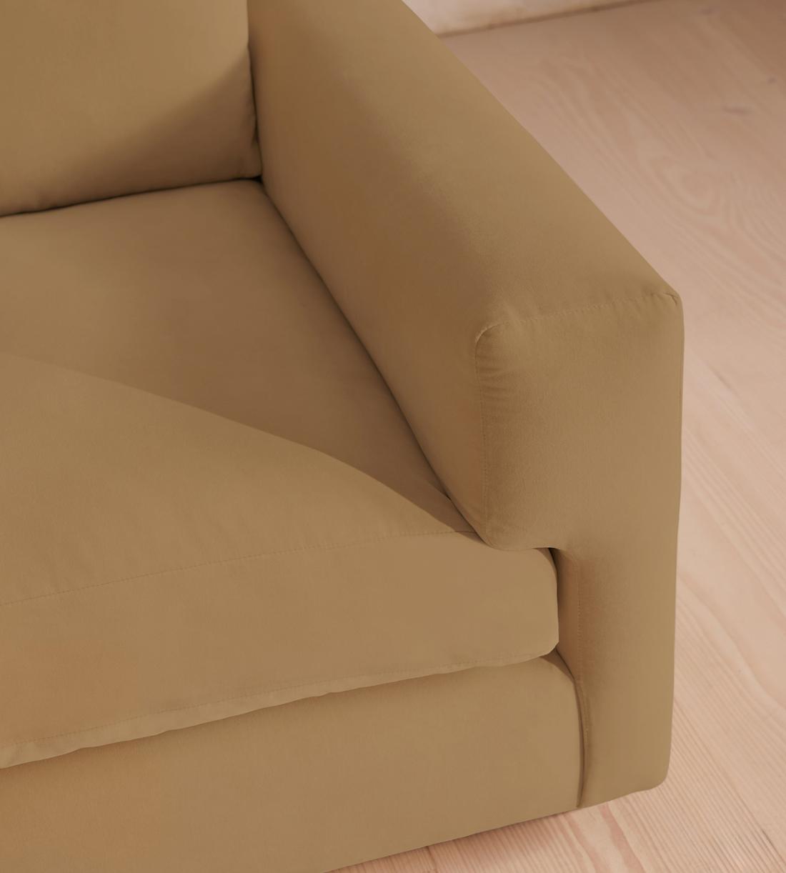 Mossley Corner Sofa - Velvet - Camel - US - Images - Image 6