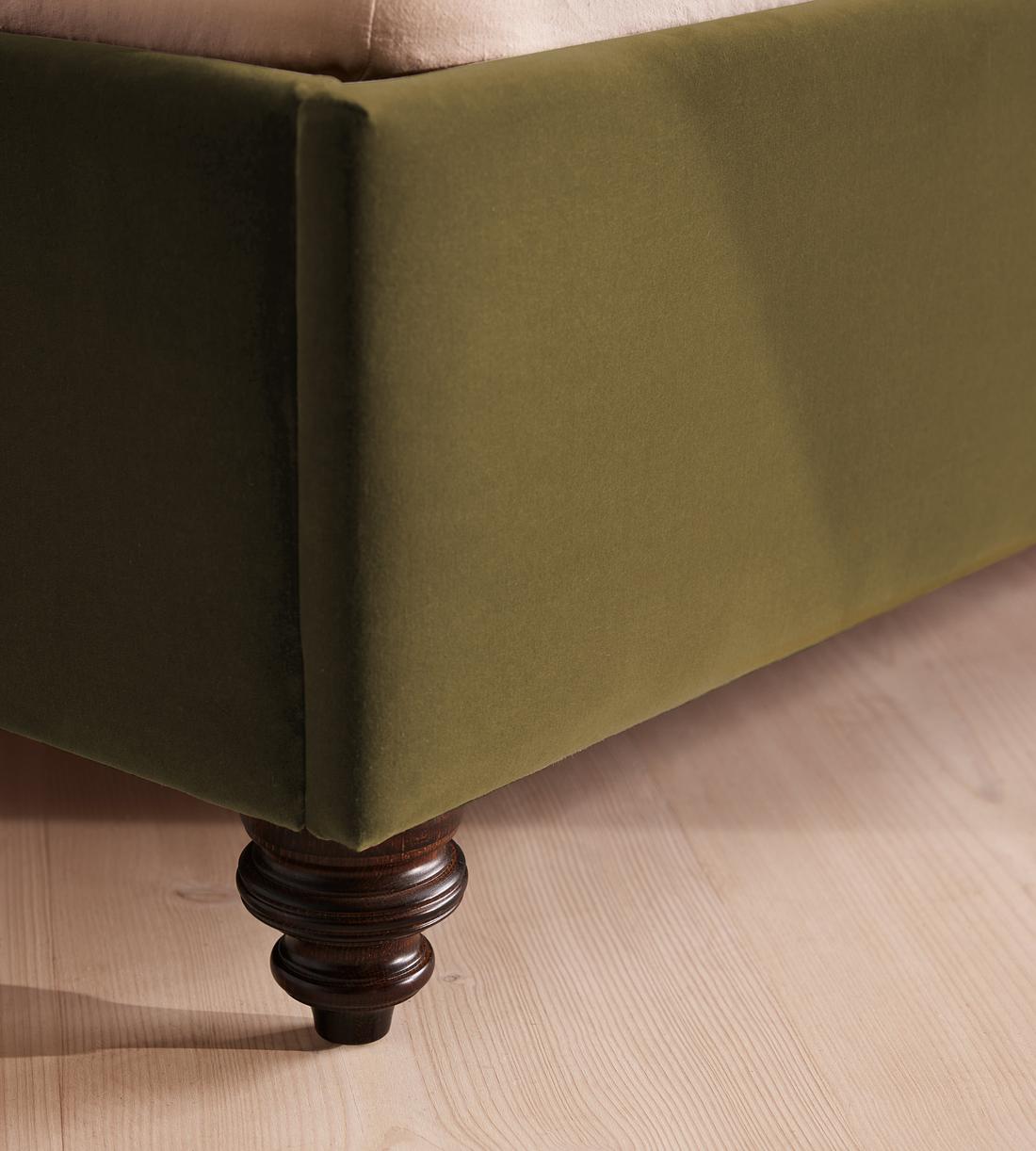 Gerrard Bed - Double - Velvet - Olive - Images - Image 5