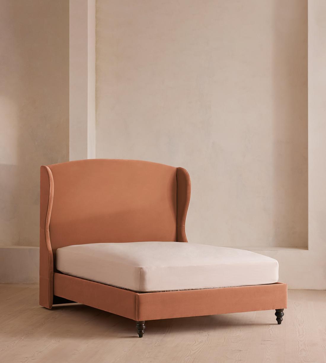 Rivas Bed - King - Velvet - Antique Rose - Listing - Image 1