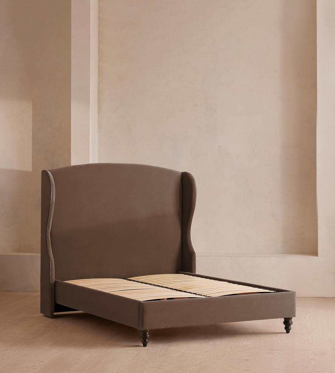 Rivas Bed - King - Velvet - Taupe - Images - Image 3