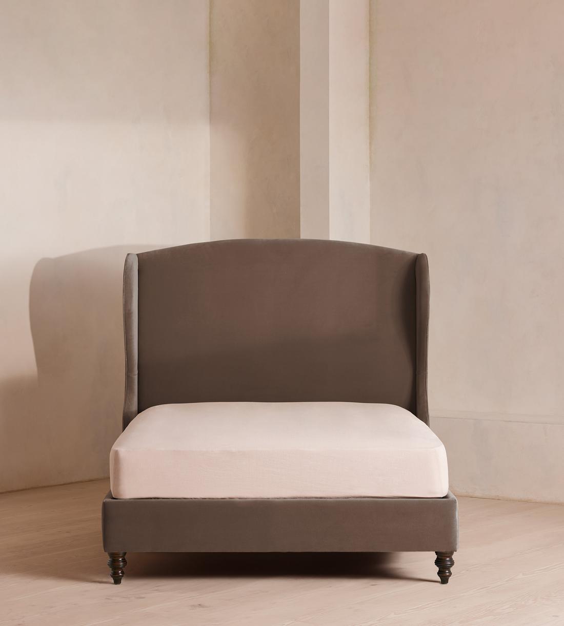 Rivas Bed - King - Velvet - Taupe - Listing - Image 2
