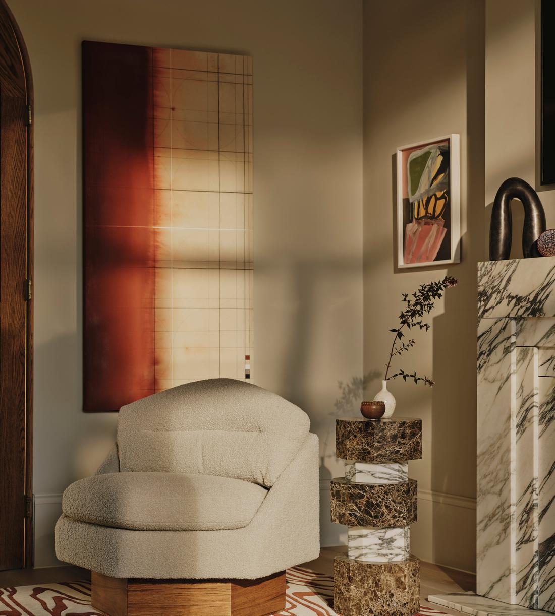 Griffiths Rug Rust - 20 x 30cm Swatch - Lifestyle - Image 2