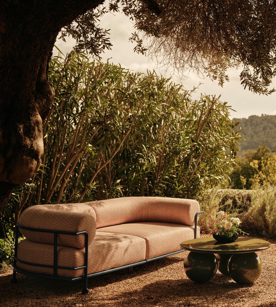 Gaspard 3 Seater Outdoor Sofa - Pierre Frey - Cassis - Images - Image 9