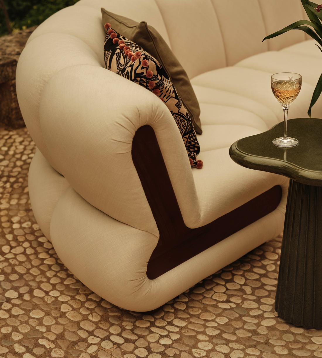 Noelle Outdoor Sectional - Curved - Six Seater - Off White - US - Images - Image 9