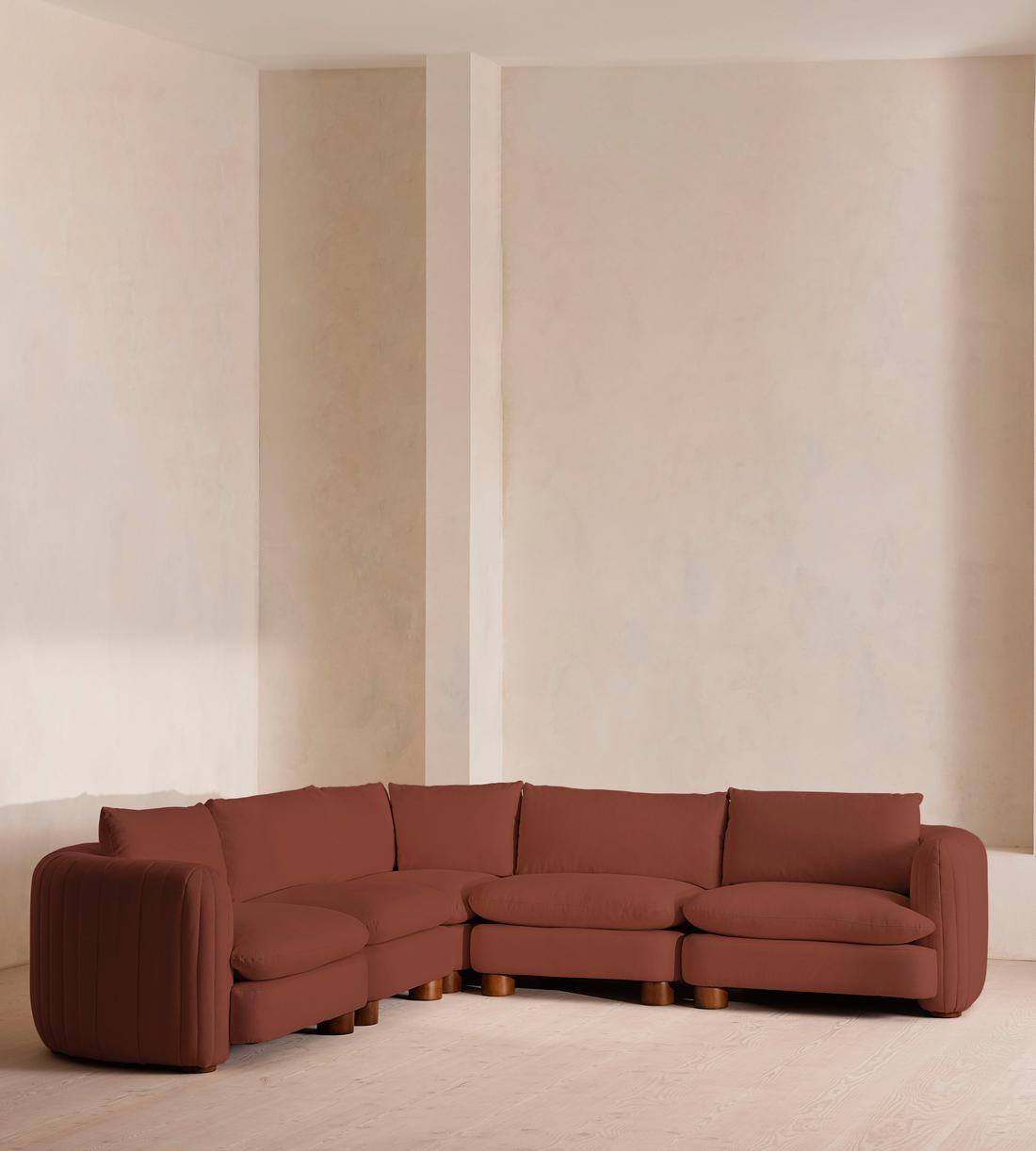 Vivienne Deeper Sit Sectional Sofa - Corner Sofa - Linen - Sienna - US - Listing - Image 2