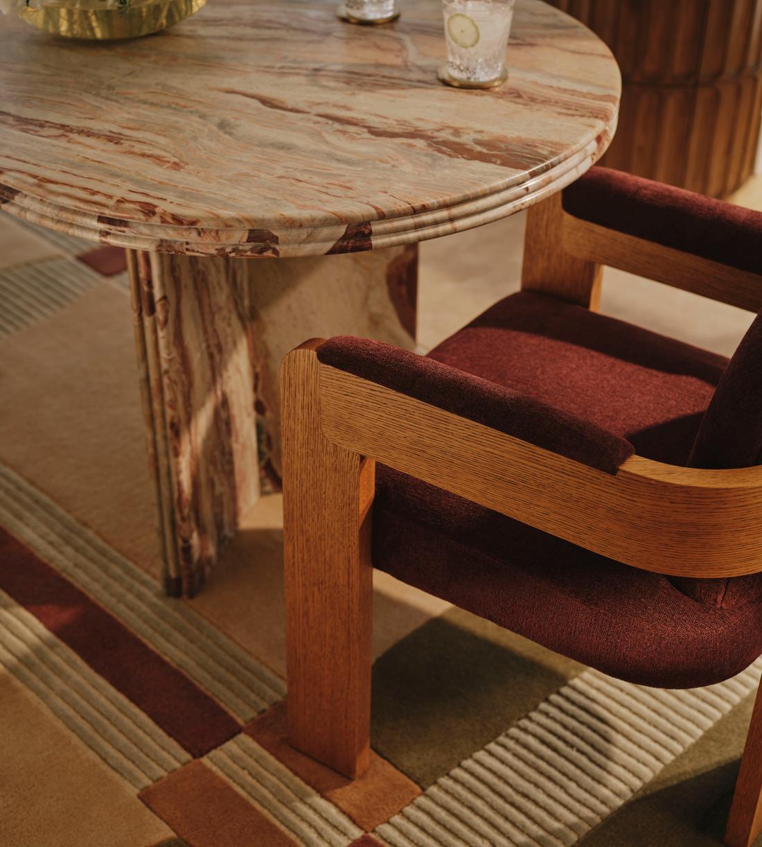Rosaline Dining Table - Rosso Orobico - Lifestyle - Image 3