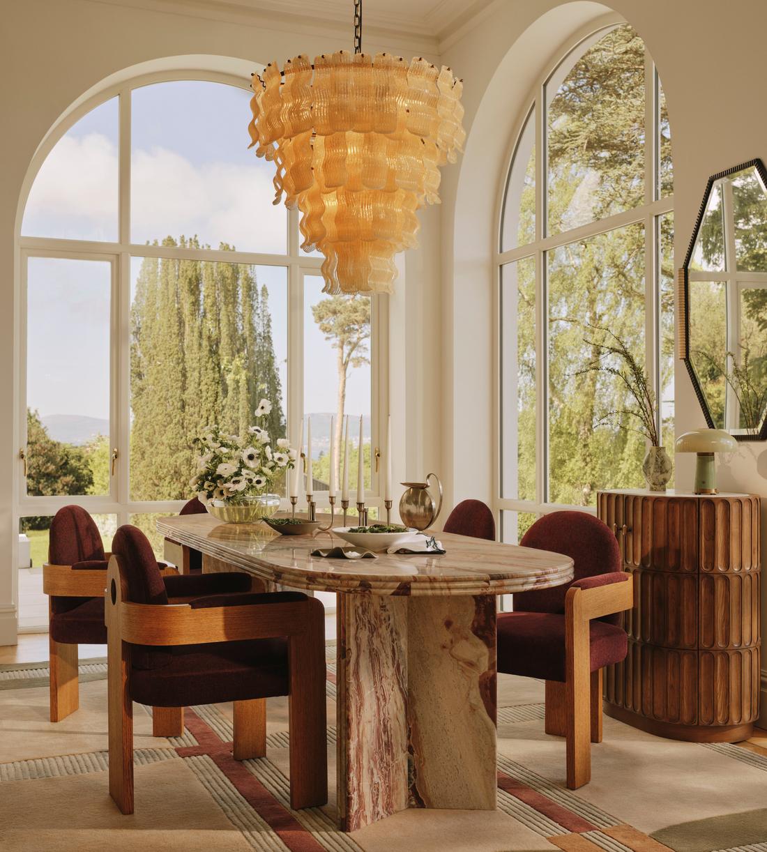 Emerson Dining Chair - Linen Chenille - Bordeaux - US - Lifestyle - Image 3