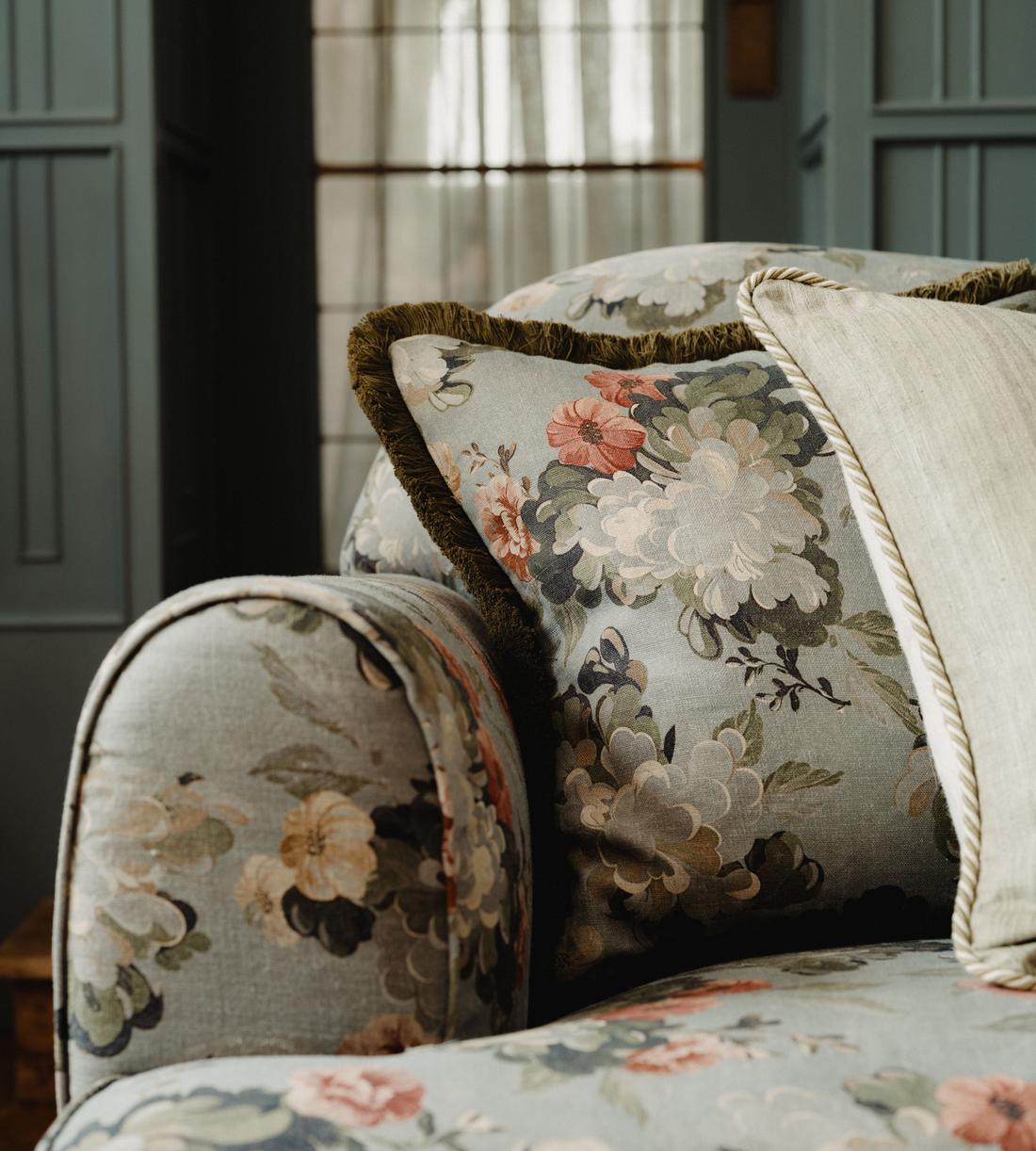 Skylar Square Cushion - Blue - Lifestyle - Image 3